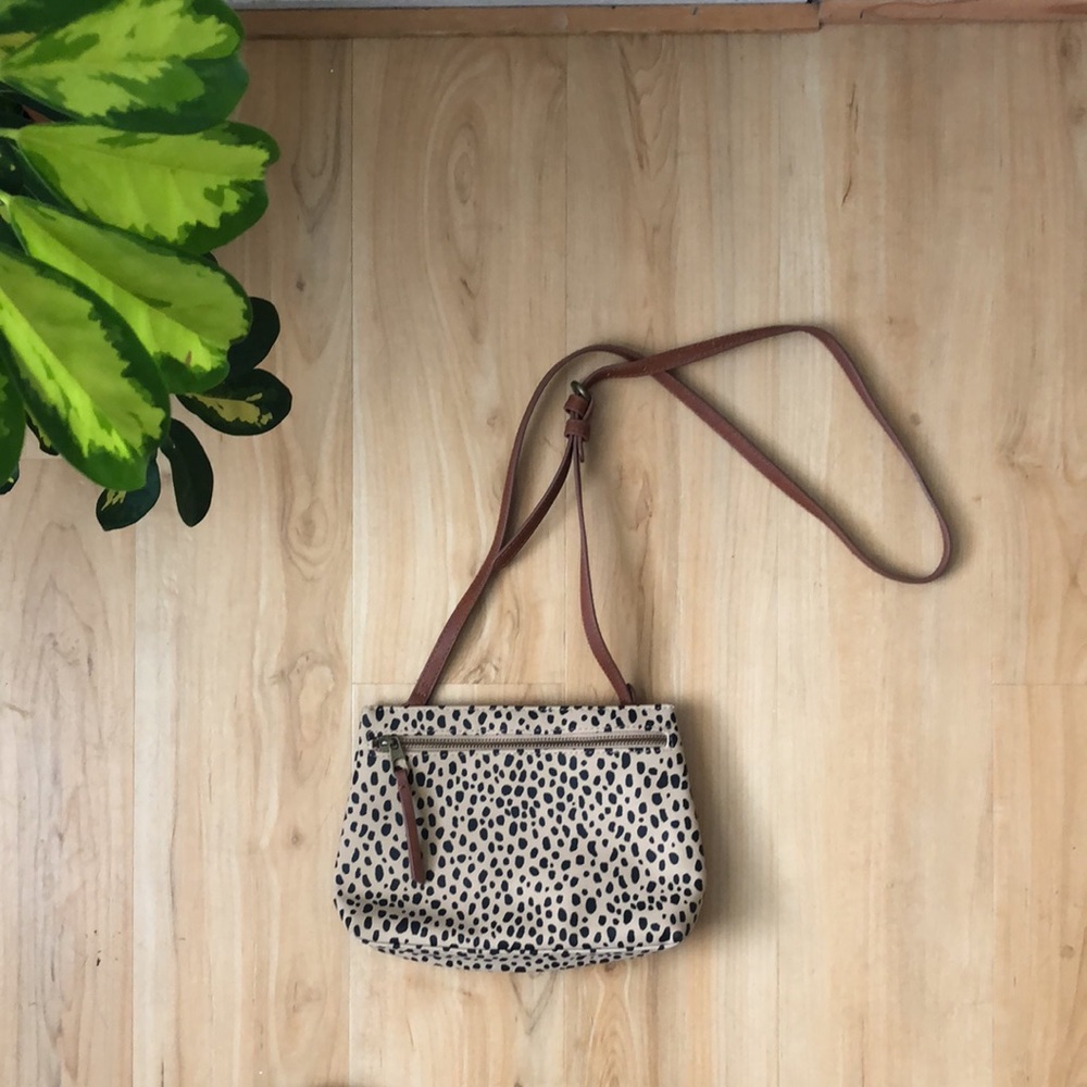 Leopard print cross body bag